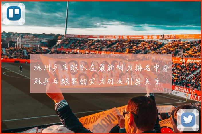 杭州乒乓球队在最新耐力排名中夺冠乒乓球界的实力对决引发关注